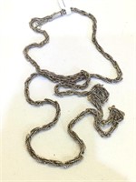 Sterling Silver Chain Link Necklace with safety
