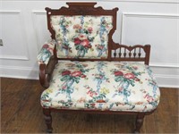 VICTORIAN CORNER BENCH / SETTEE GREAT SHAPE.