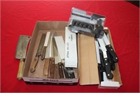 Lot of Misc Knives and Sharpener