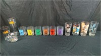 Assorted collectible glasses