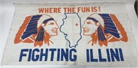 Vintage Fighting Illini Rug