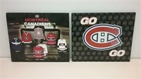 Two Montreal Canadiens Laminate Prints On Board