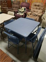 Card table and 4 chairs
