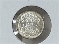 Netherlands 10 Cents 1938 Unc