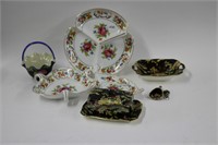 NORITAKE AND ROYAL WINTON FINGER SERVING PLATES,