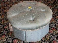 Upholstered tufted large ottoman