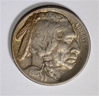 1913-S TYPE-1 BUFFALO NICKEL, AU