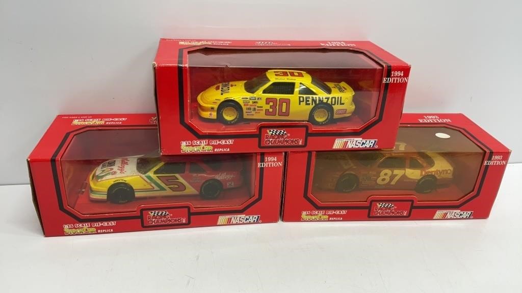 (3) Racing Champions 1:24 scale die cast replica