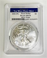 2020 First Strike $1 Silver Eagle MS70 PCGS