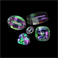 Genuine Mixed Shapes Mystic Topaz Lot Size 1-5 Ct