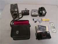 Lot of Vintage Cameras - Brownie Hawkeye,