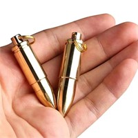 NHDT Keychain Pill Holder, Portable Solid Brass Wa