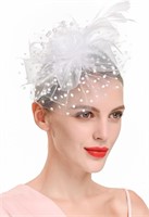 Zivyes Fascinators Hat for Women - 1-White