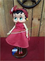 Vintage 1986 Betty Bop Doll On Doll Stand
