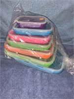 Set of Tupperware containers