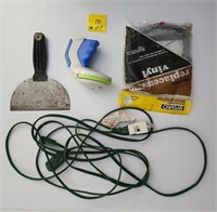 light duty extension cord, weather stripping,  lab