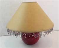 Red Hippie Lamp 13" tall