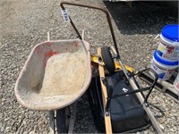 2 Wheelbarrows, and snow shovel