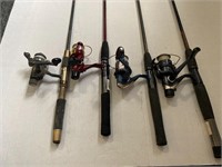4 OpenFace Fishing Rods & Reels Shakespeare + more