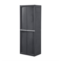 Sterilite 01423V01 4 Shelf Cabinet, Flat Gray,