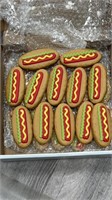 24 Pack Baked Hot Dog Cookies.