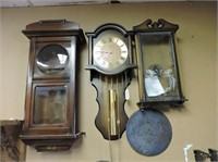 Hermle Wall Clock with 1 Weight, + 2 Clock Cases