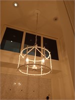 Wrought Iron White Chandelier