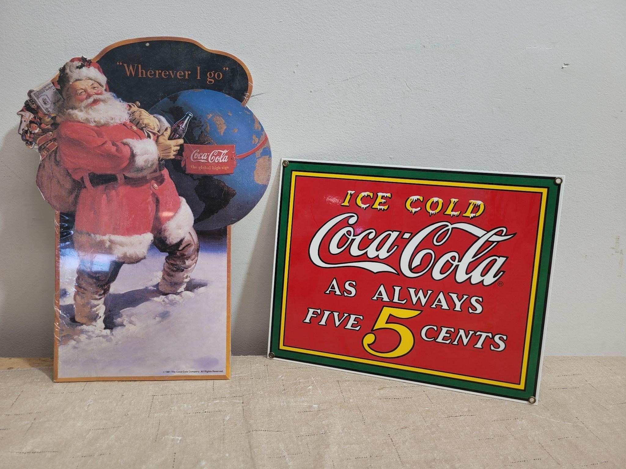 Coca-Cola Advertising Metal Sign 10.5× 13"