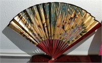Oriental Gold Leaf Folding Fan