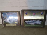 (2)MLB baseball plaques. Chicago cubs.