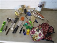 Kitchen utensil lot.