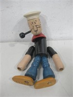 5" Vtg 1930s Wood Jointed Popeye Toy