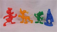 3 vintage Marx Disney plastic 6" figures: Donald