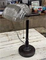 Silver/Bronze Mercury Glass Style 1-Bulb Desk