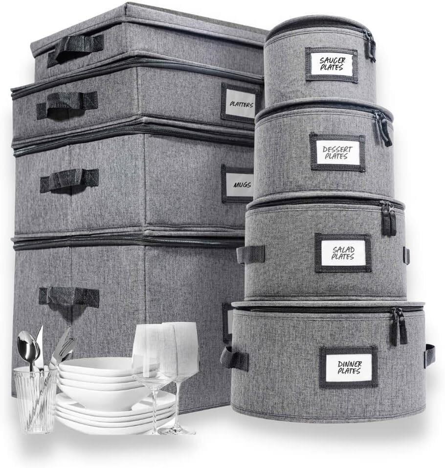HOMELUX THEORY 8pcs Hard Shell Storage Containers