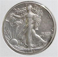 1945-D Walking Liberty Half Dollar VF
