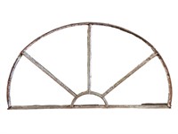 Antique Arched Cast Iron Window/Transom Frame