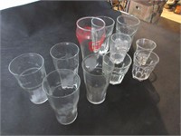 11 Assorted Juice Glasses - Some Crystal Cut Glass