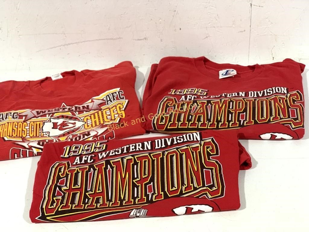 KC Chiefs 1993 and 1995 AFC West Champs Shirts