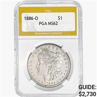 1886-O Morgan Silver Dollar PGA MS62