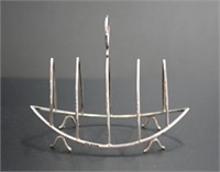 Victorian sterling silver toast rack