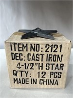 Cast iron stars 4.5” H