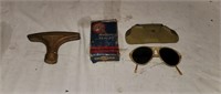 WWII Military Glasses, Advertising & Bronze Nozzle