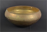 Large Hammered Brass Bowl