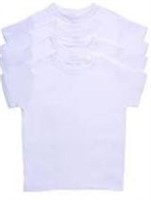 Hanes Boys 4 Pack Crew T Shirt, White, Medium Us