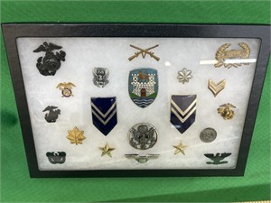 Display of military pins