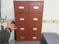 8 drawer "steelmaster" card file cabinet 29" tall