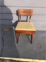 Vintage sewing chair with compartment underneath
