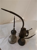 Vintage Oil Cans; Thumb Pump, Hand-Grip and  Pump