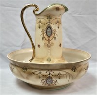 S.F. Co. Crown Devon Porcelain Pitcher/Basin